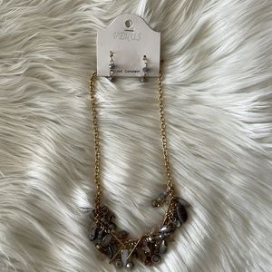 Venus Baubles & Stones Earrings/Necklace Set
